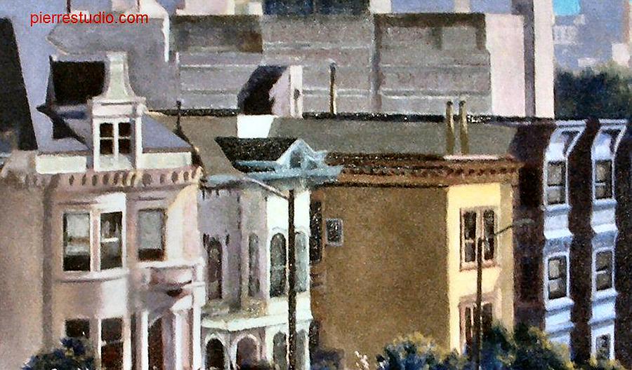 Urban Landscape Painting - San Francisco Victorians by Melvin Pierre Urban Landscape Painting - San Francisco Victorians by Melvin Pierre