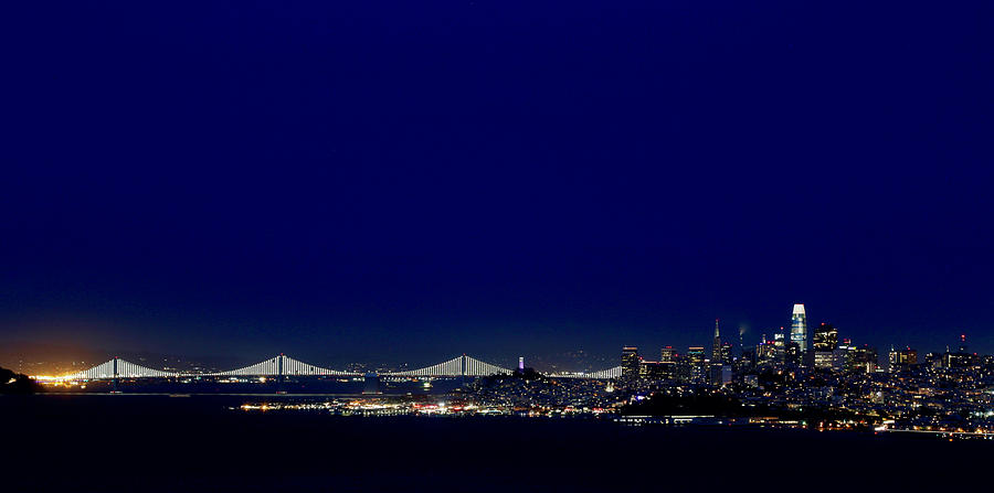 San Fransisco Skyline At Night, 2018 Photograph by Svpimages