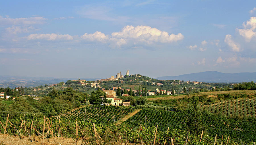 San Gimignano Cityscape And Fields Photograph by © Frédéric Collin