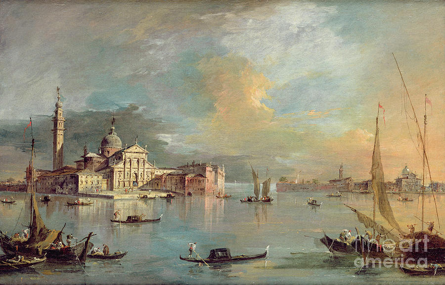San Giorgio Maggiore, Venice, With The Giudecca And Zitelle Painting by ...