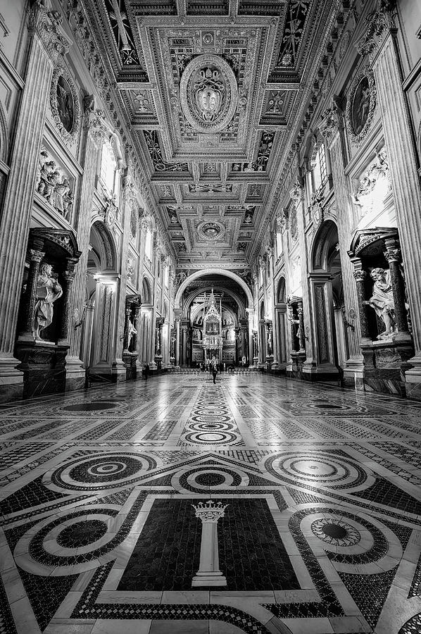 San Giovanni In Laterano Rome Italy Bw Photograph