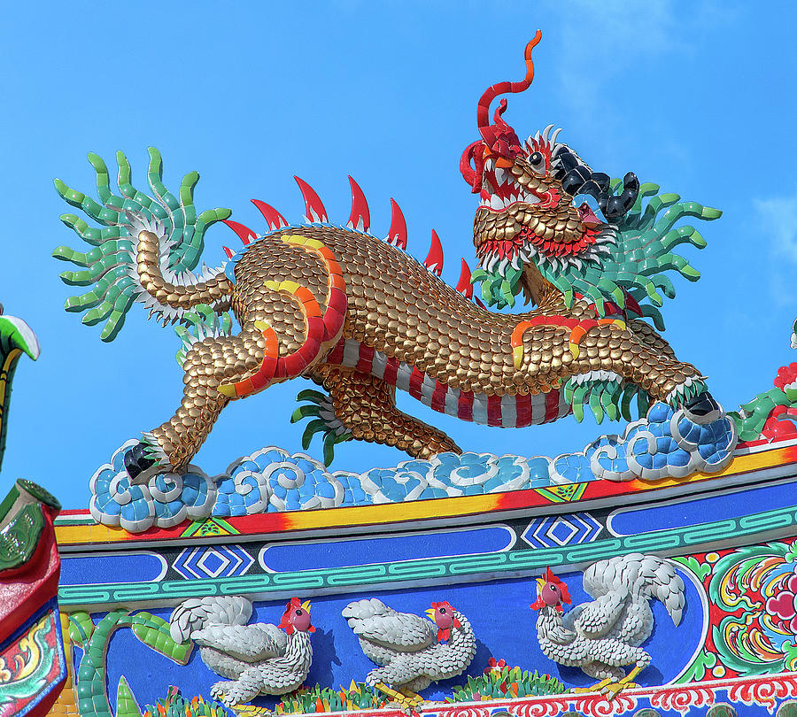 San Jao Phut Gong Dragon Roof Dragon Goat DTHU0825 Photograph by Gerry Gantt