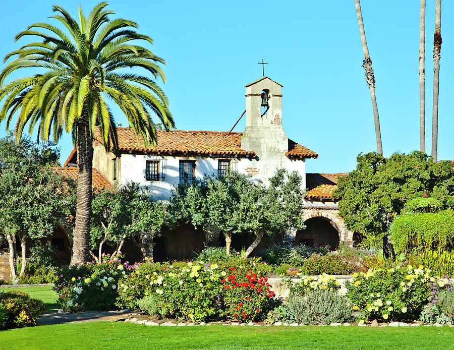San Juan Capistrano California Mission Church with Bell Tower Photograph by Catherine Walters