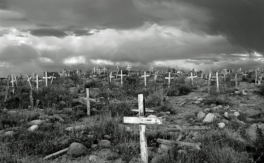 San Juan Mission Cemetery and the Storm Photograph by Jonathan Thompson