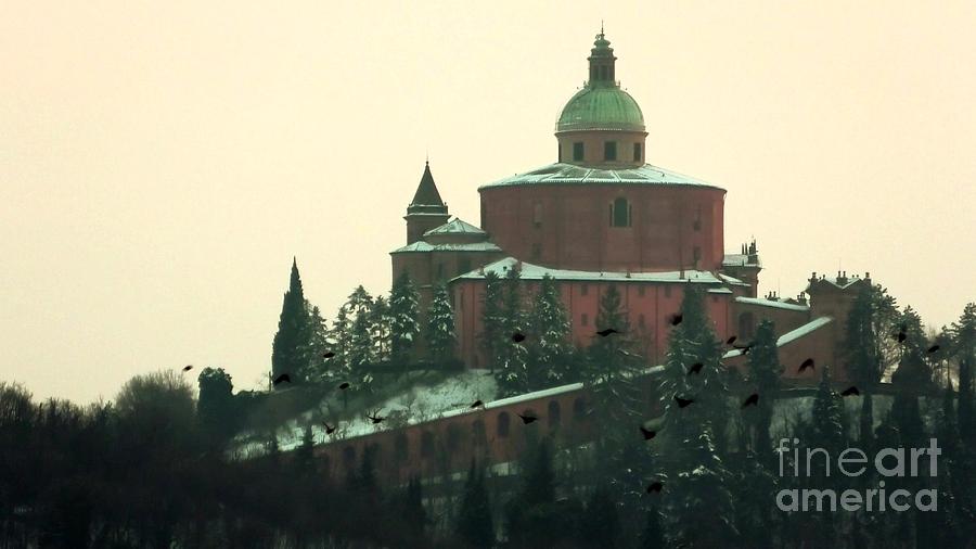 San Luca Church with snow Photograph by Benny Marty