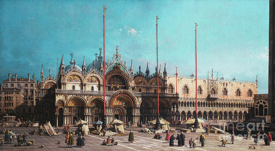 San Marco And The Doges Palace, Venice Painting by Canaletto