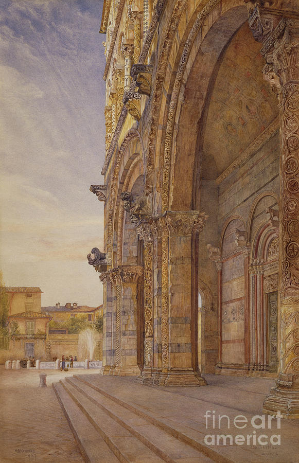 San Martino, Lucca, 1887 Painting by Henry Roderick Newman