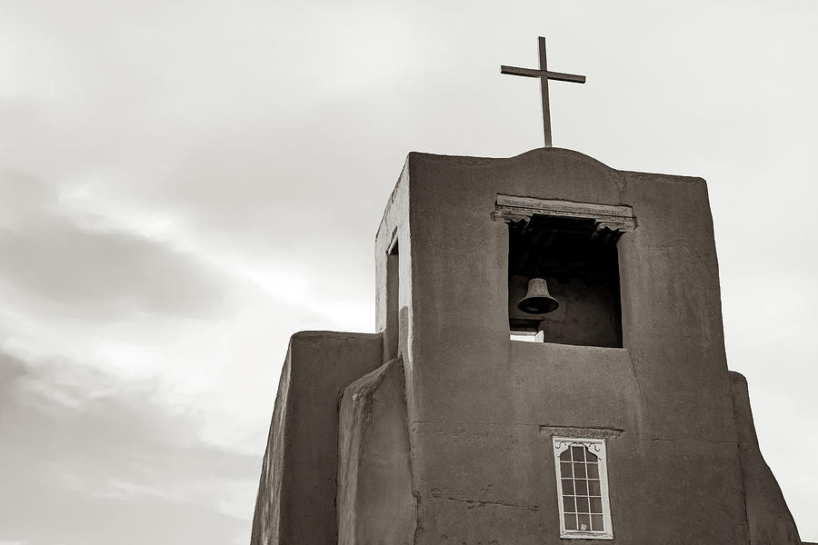 Santa Fe Photograph - San Miguel Mission Chapel - Santa Fe New Mexico in Classic Sepia by Gregory Ballos