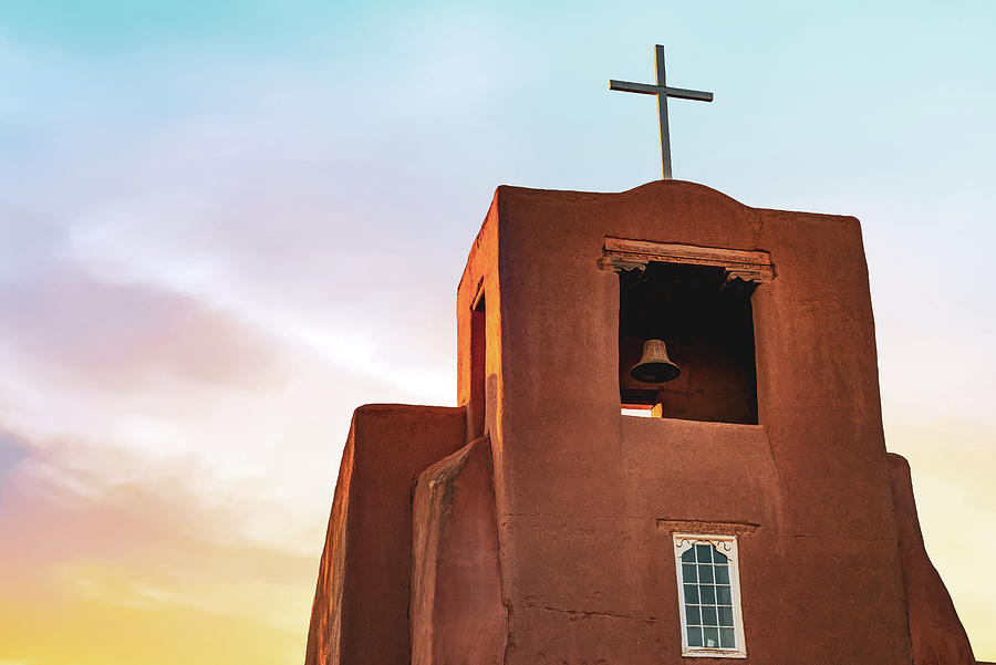San Miguel Mission Chapel - Santa Fe New Mexico Sunrise Photograph by Gregory Ballos