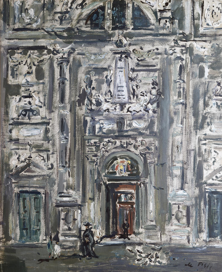 San Moise By Filippo De Pisis Painting by Filippo De Pisis
