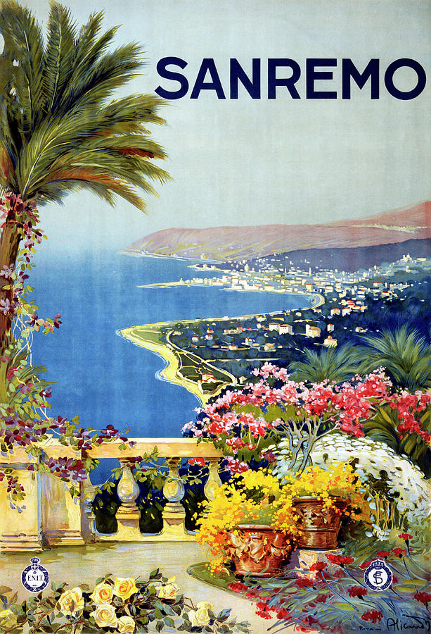 San Remo Travel Poster Photograph by Graphicaartis
