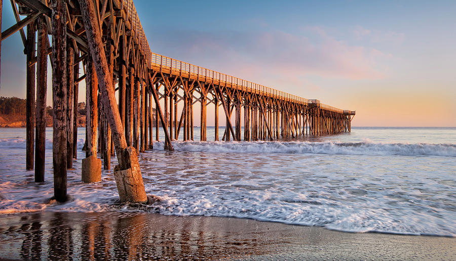 Nature Photograph - San Simeon Pier by Betty Wiley
