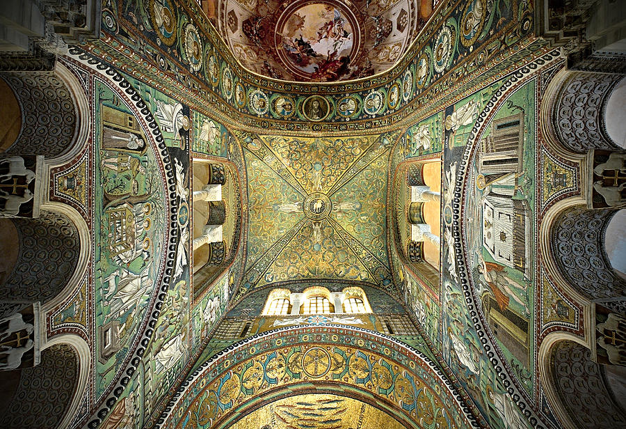 Byzantine Photograph - San Vitale [3] by Roberto Parola