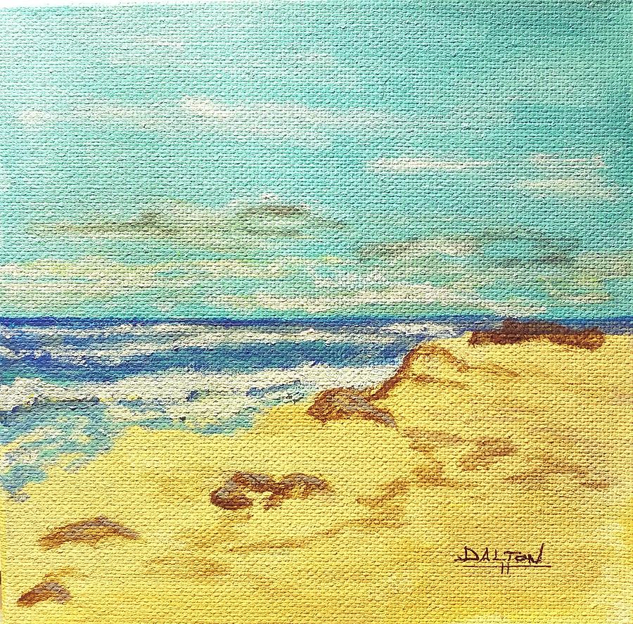 Ocean Painting - Sand And Rock by George Dalton Ocean Painting - Sand And Rock by George Dalton
