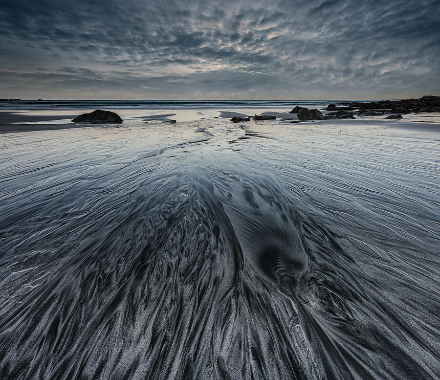 Sand And Water Photograph by Haim Rosenfeld