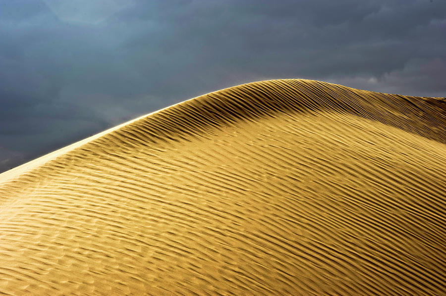 Sand Dune And Storm Clouds, Negev Photograph by Photostock-israel