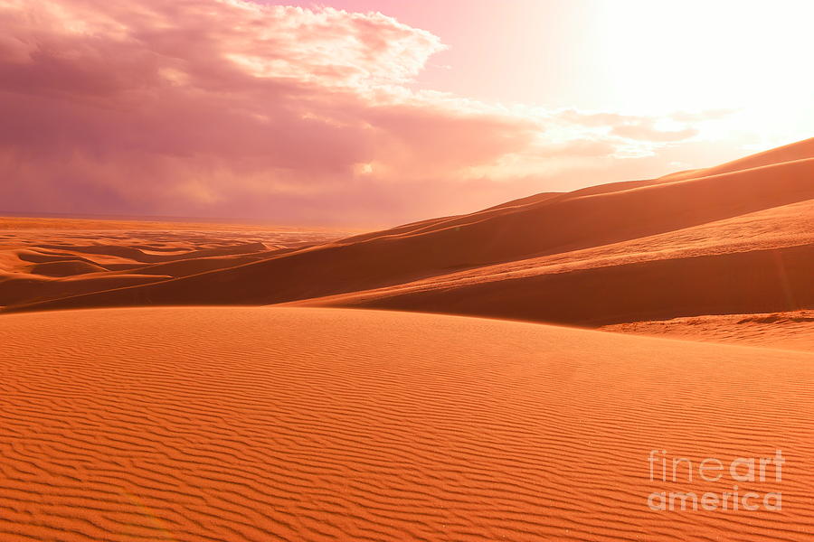 Sand dunes and clouds Photograph by Jeff Swan - Fine Art America