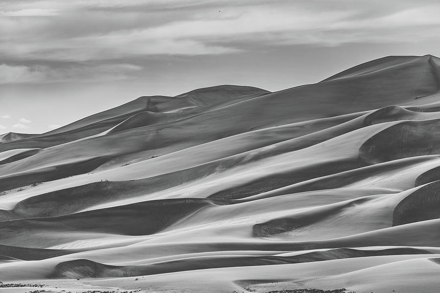 Sand Dunes - Black and White Photograph by Mati Krimerman