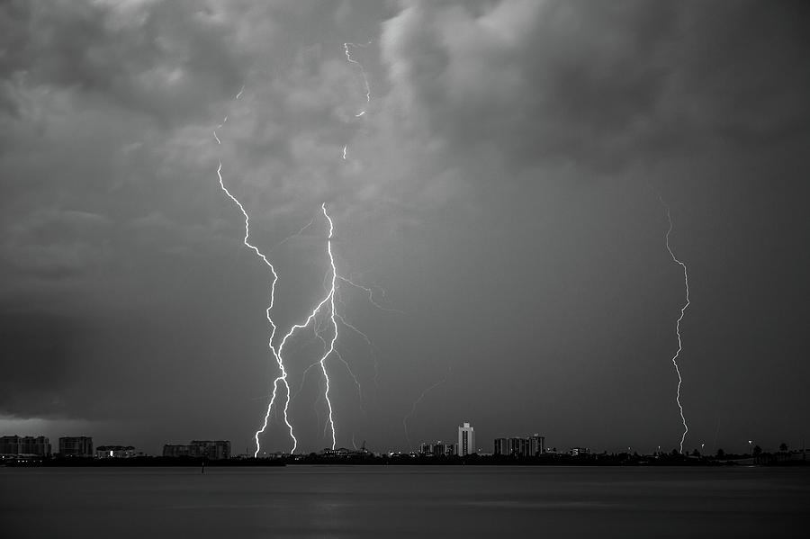 Sand Key Lightning Photograph by Joe Leone