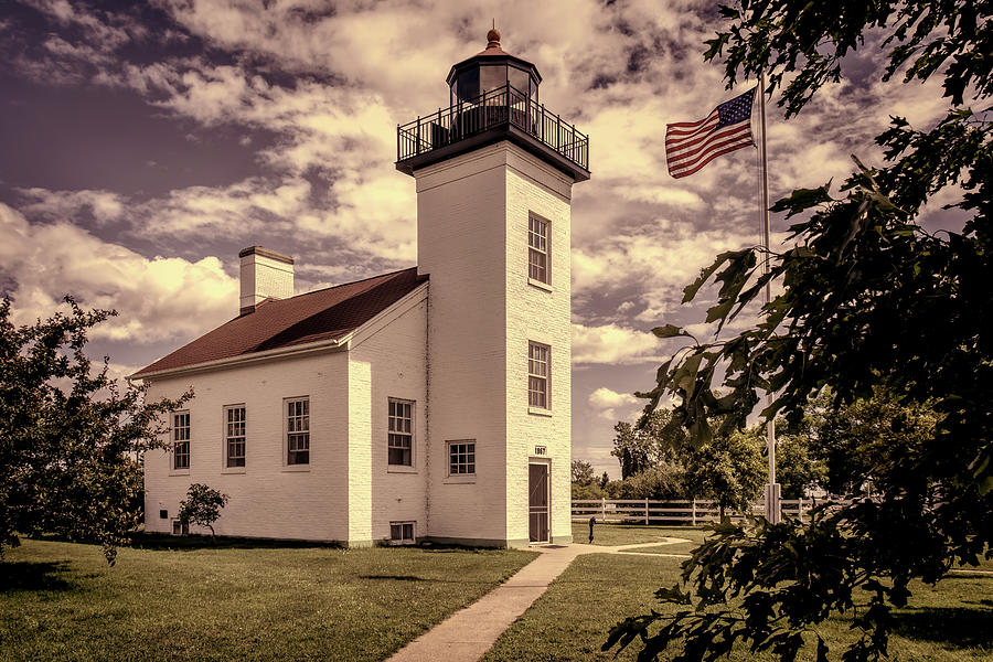 Sand Point Lighthouse Photograph by Wes Iversen