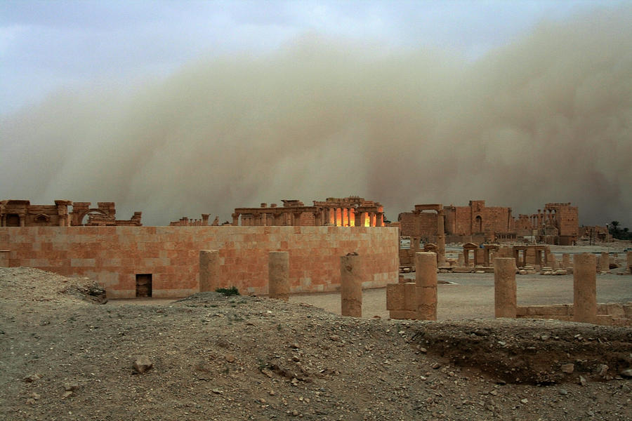 Sand Storm Engulfing Palmyra Photograph by Joe & Clair Carnegie / Libyan Soup