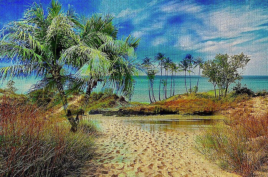 Beach Mixed Media - Sand To The Shore Montage by Clive Littin