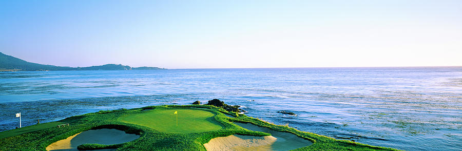 Sand Traps In A Golf Course, Pebble Photograph by Panoramic Images