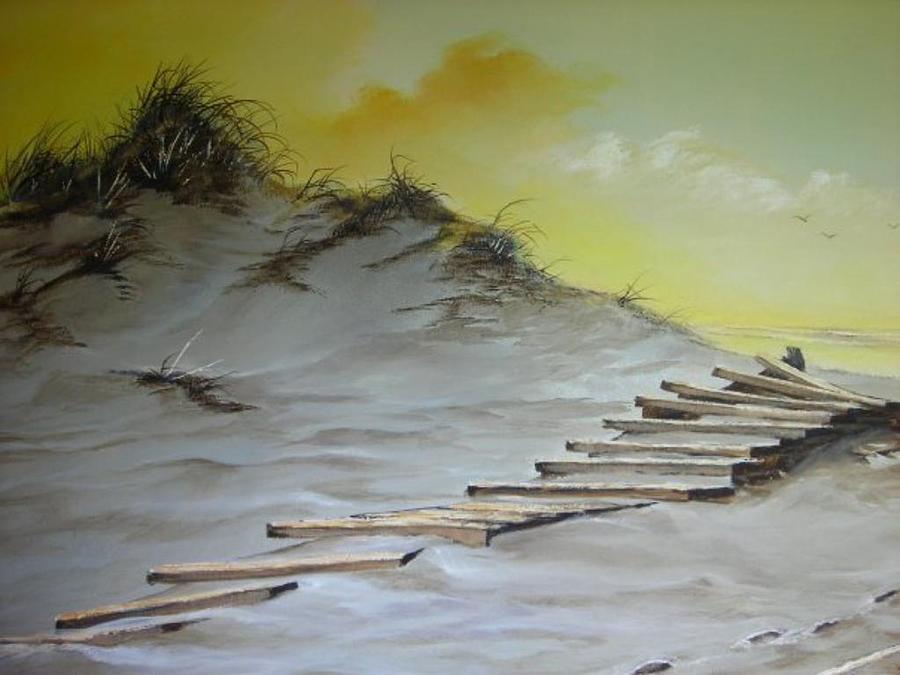 Sand Walk Painting by Teresa Trotter