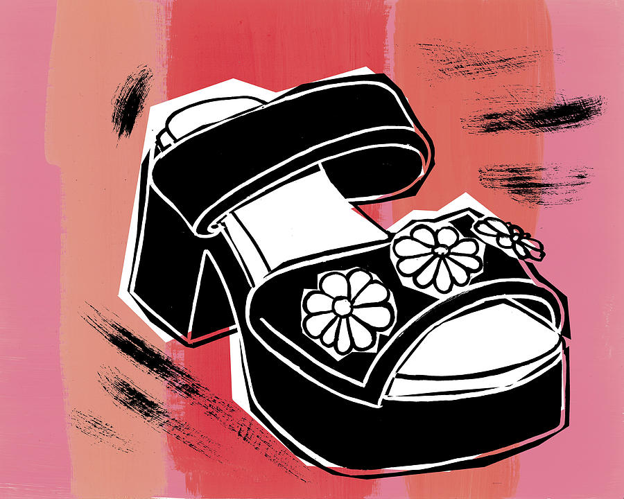 Vintage Drawing - Sandal by CSA Images