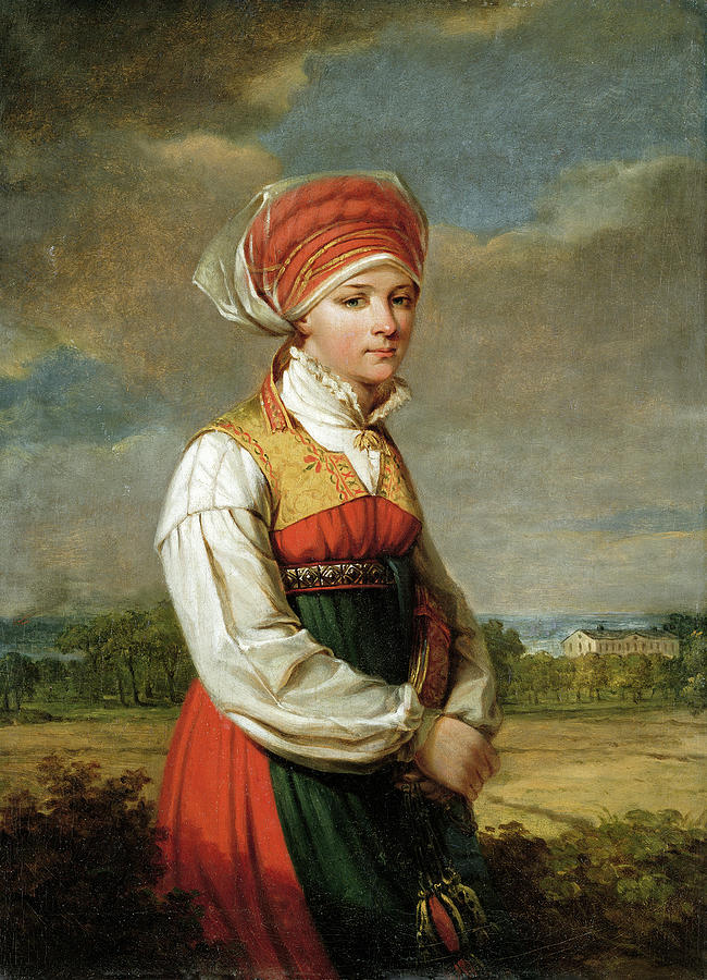 Girl from Vingaker, 1822 Painting by John Gustaf Sandberg