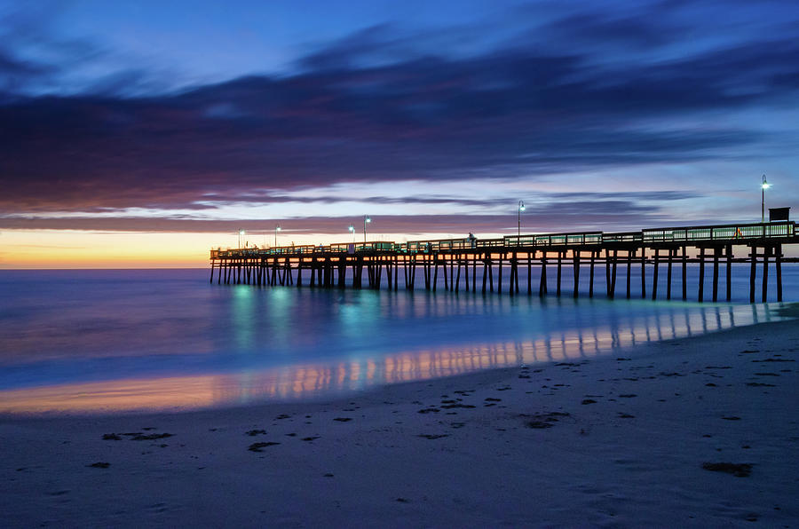 Virginia Beach Photograph - Sandbridge Pier at Dawn by Mike OShell