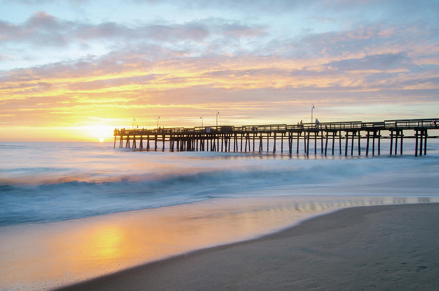 Sandbridge Pier Sunrise Photograph by Mike O'Shell - Fine Art America