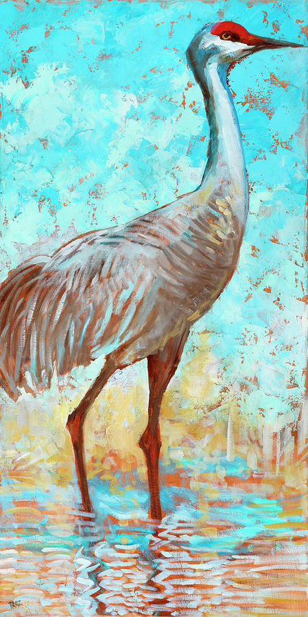 Bird Painting - Sandhill Cranes II by Cecile Broz