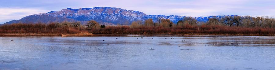Landscape Photograph - Sandia and the Rio in the Evening by Jane Selverstone
