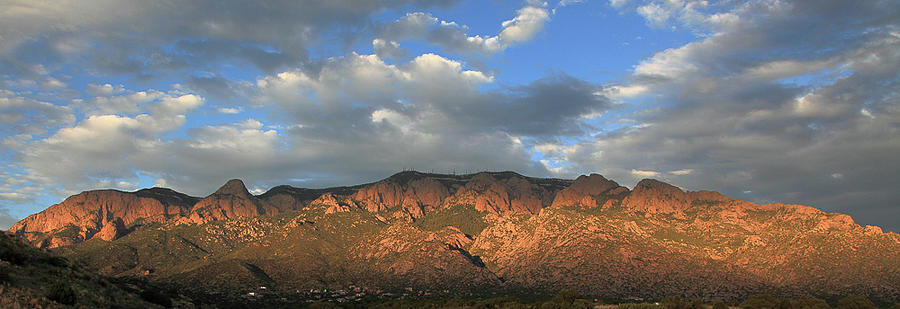 Sandia Crest at Sunset Photograph by Alan Vance Ley