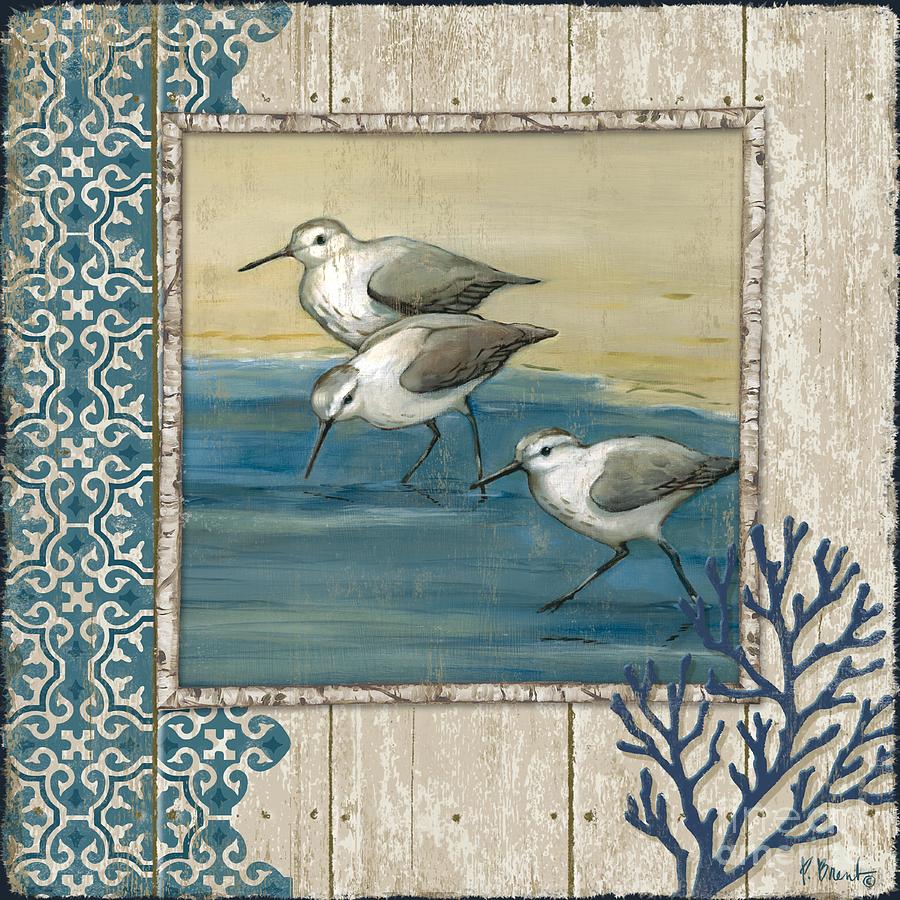 Bird Painting - Sandpiper Shore II by Paul Brent