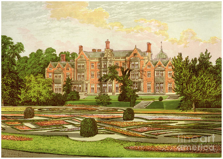 Sandringham, Norfolk, Home Drawing by Print Collector Sandringham, Norfolk, Home Drawing by Print Collector
