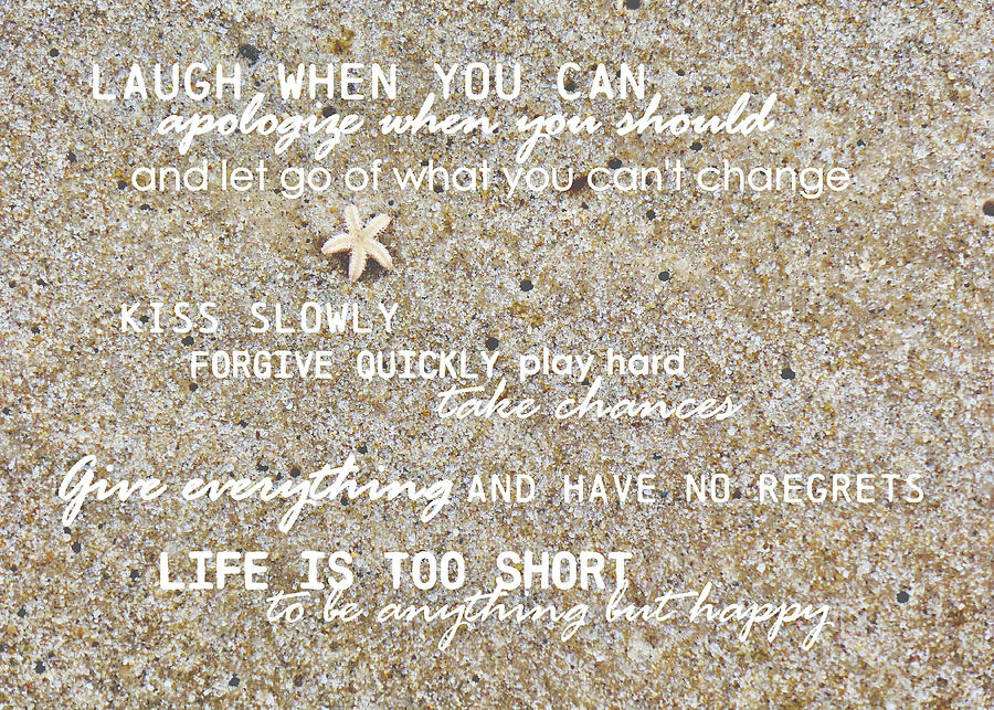 SANDS OF HAPPINESS quote Photograph by JAMART Photography