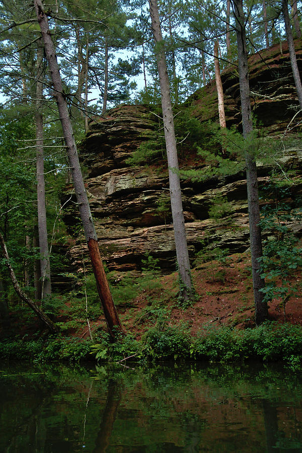 Sandstone Cliff at Mirror Lake Photograph by Chris Pappathopoulos
