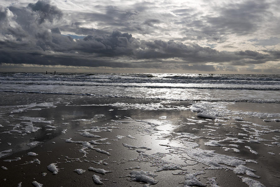 Sandy Beach, Westkapelle Near Domburg, North Sea Coast, Zeeland ...