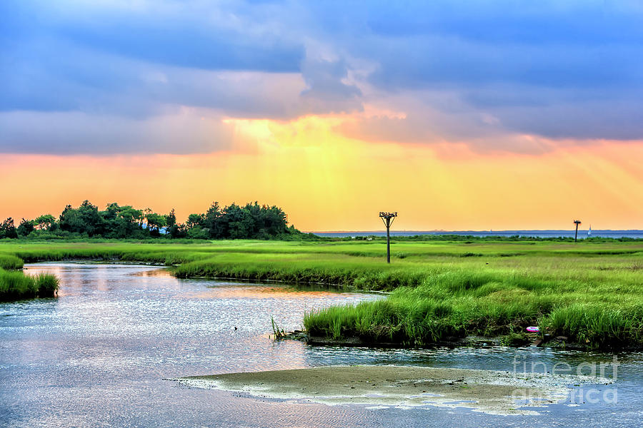 Sandy Hook Inlet Sunset in New Jersey Photograph by John Rizzuto