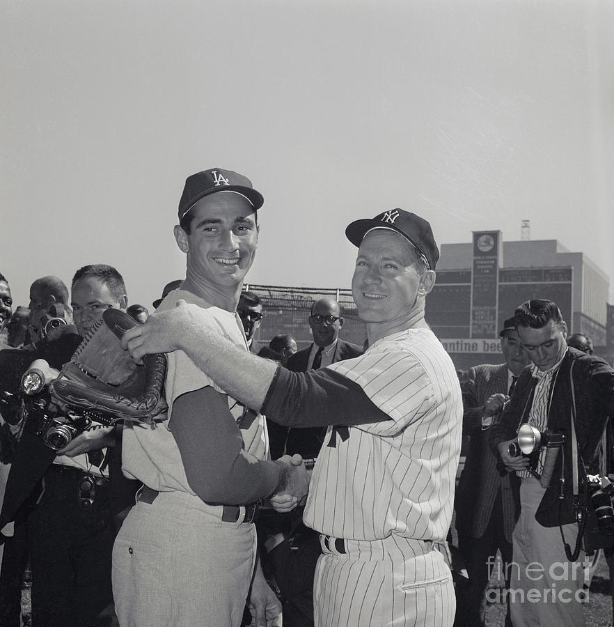 Starting pitchers Whitey Ford of the New York Yankees Sandy Koufax