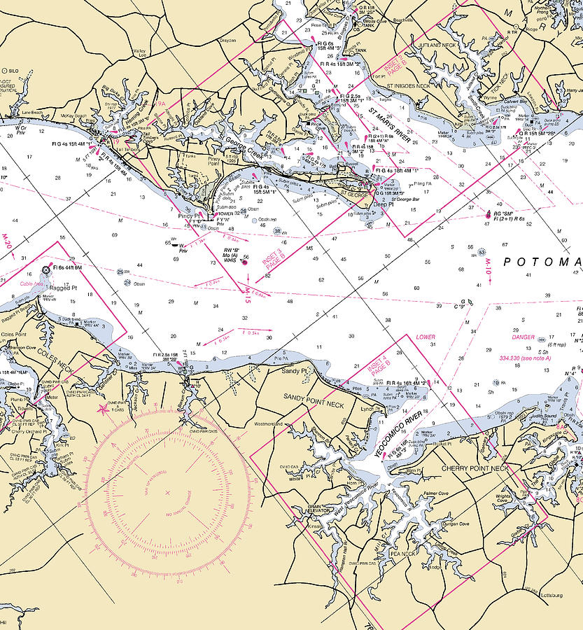 Sandy Point Neck To Cherry Point Neckvirginia Nautical Chart Mixed