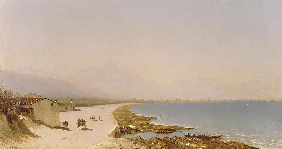 Sanford Robinson Gifford -Greenfield, 1823 -Nueva York, 1880-. Near Palermo -1874-. Oil on canvas... Painting by Sanford Robinson Gifford -1823-1880-