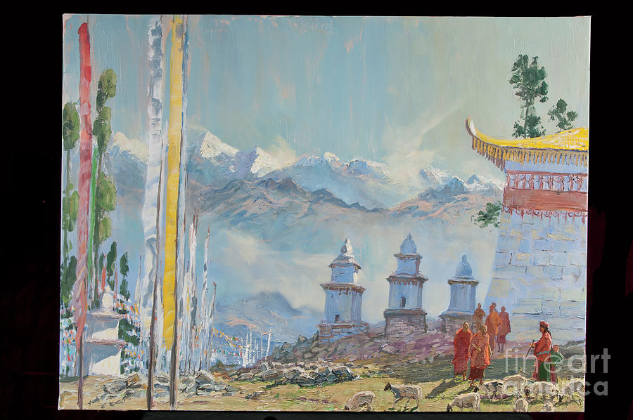 Sanga Choelling, Sikkim Painting by Tim Scott Bolton - Pixels