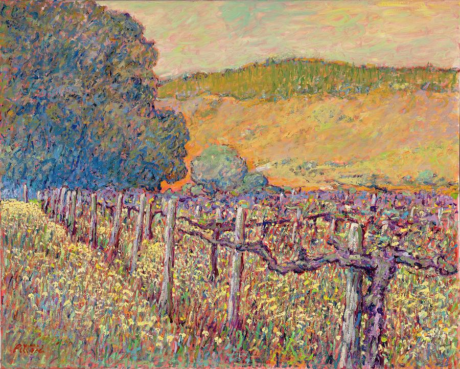 Sangiovese In The Mustard Painting by Tom Pittard