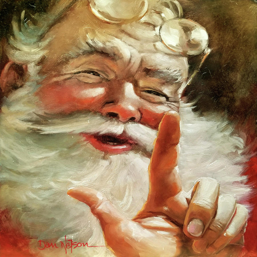 Santa 2017 Painting by Dan Nelson