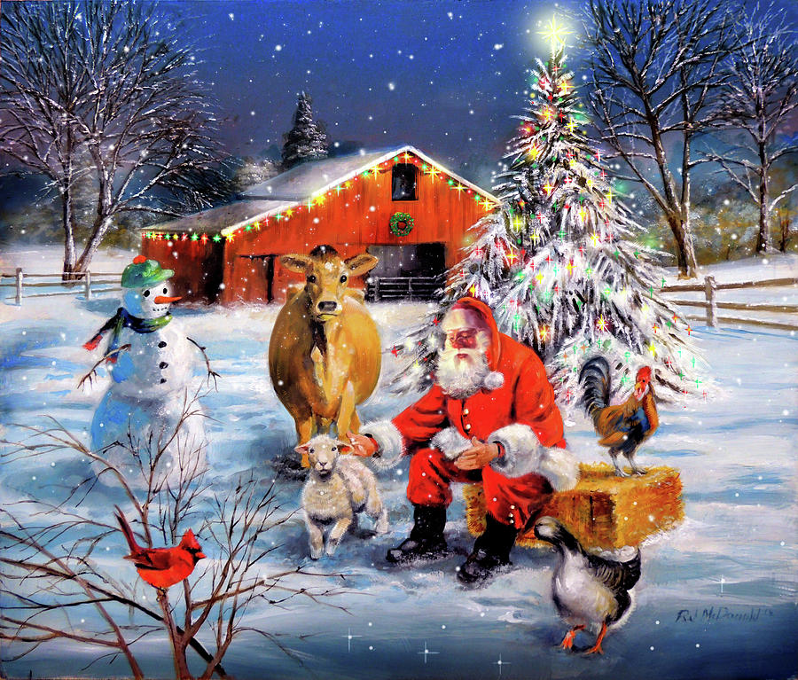 Santa At The Farm by R.j. Mcdonald