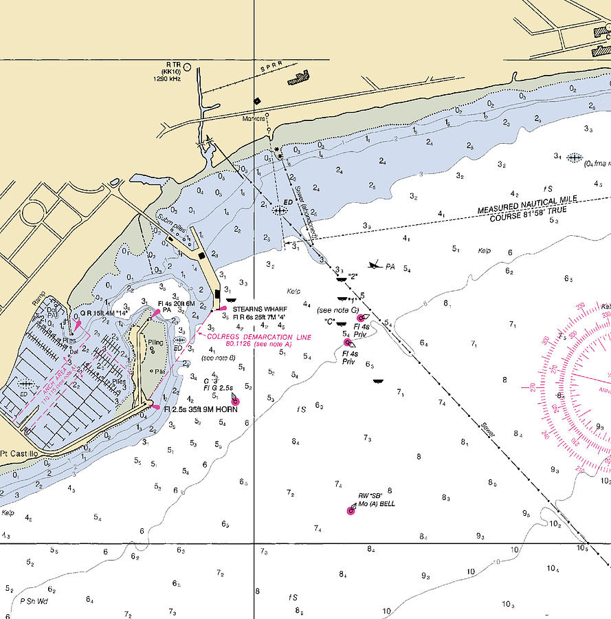 Santa Barbara-virginia Nautical Chart Mixed Media by Bret Johnstad ...