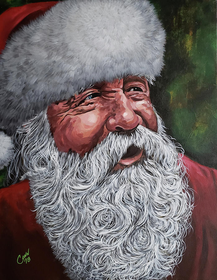 Santa Claus 2018 Painting by Shawn Conn